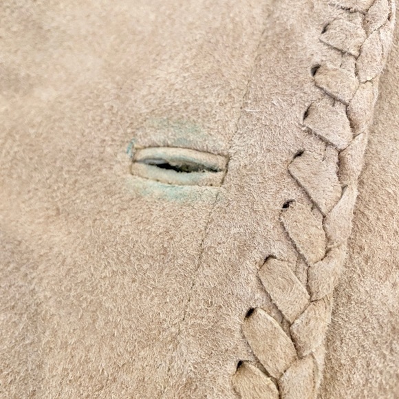 Preston & York Lg Genuine Suede Western/ Rockabilly Jacket Blazer Tan Whipstitch - Picture 8 of 14
